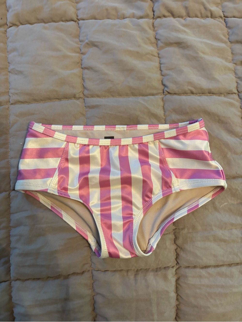 Tea Collection Pink and White Striped Girls Swim Bottoms